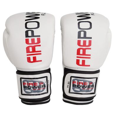 Боксерские перчатки Firepower FPBG2 Белые, 12oz, 12oz