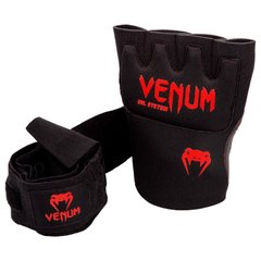 Гелеві бинти-рукавички Venum Kontact Чорні з червоним, Універсальний, Універсальний