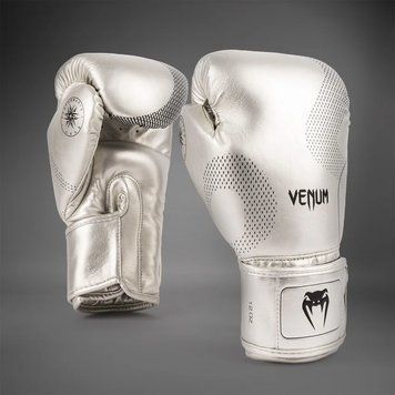 Боксерські рукавиці Venum Nexus Boxing Gloves Silver Black, 10 oz