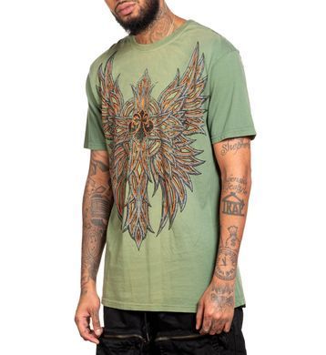 Футболка Affliction Absolution Tee VTG Green Potassium Spray, XL