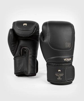 Боксерські рукавички Venum Impact Evo Boxing Gloves - Black Beige, 10 oz