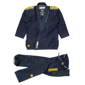 Кимоно для бразильского джиу-джитсу Tatami Estilo Black Label Темно-синее с желтым A0