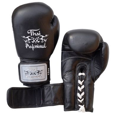 Боксерські рукавички Thai Professional BG5VL Чорні, 12oz, 12oz