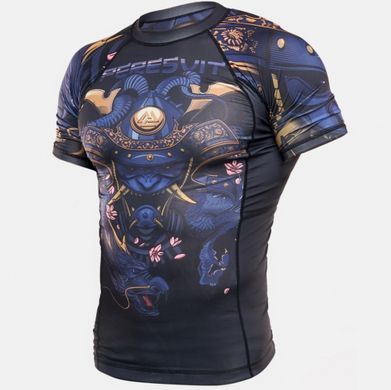 Рашгард Peresvit Bushi Rashguard Short Sleeve, Чорний-Фіолетовий, S