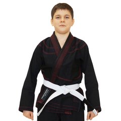 Детское кимоно для бразильского джиу-джитсу Firepower Classic Черное с красным, M0, M0