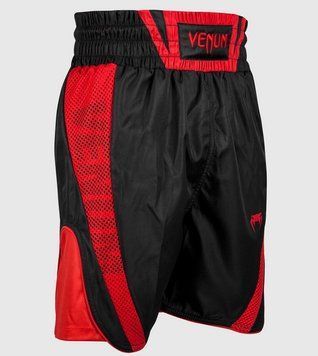 Спортивні шорти Venum Elite Boxing Shorts - Black Red, Чорний-Червоний, XXS