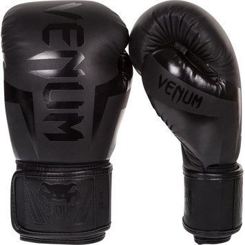 Боксерские перчатки Venum Elite Boxing Gloves Black, 10 oz