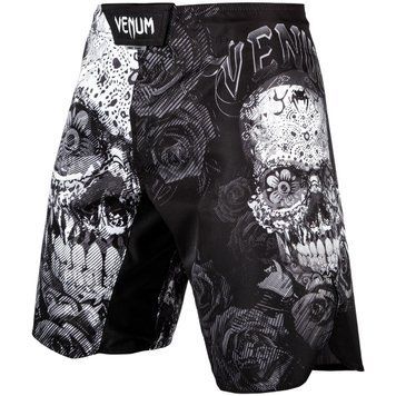 Шорти для MMA Venum Santa Muerte 3.0 Fightshorts Black White, Чорний, XXL