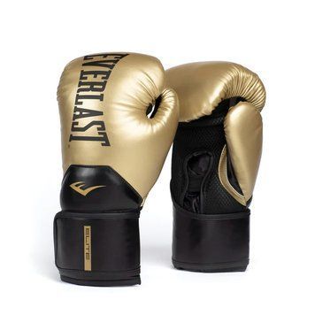 Боксерские перчатки Everlast Elite 2 Boxing Glove Gold Black, 16 oz