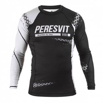 Рашгард Peresvit Ranked Rashguard Long Sleeve White, Черный-Белый, XS