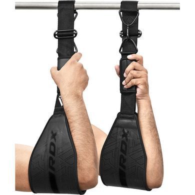 Петли подвесные RDX F6 Kara Gym Workout Abs Straps Matte Black, Универсальный