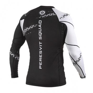 Рашгард Peresvit Ranked Rashguard Long Sleeve White, Черный-Белый, XS