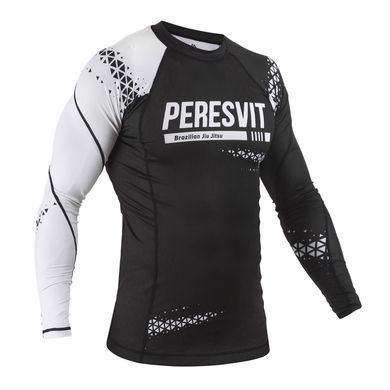 Рашгард Peresvit Ranked Rashguard Long Sleeve White, Черный-Белый, XS