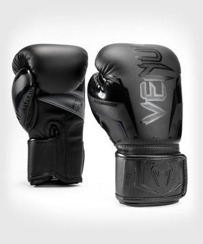 Боксерські рукавиці Venum Elite Evo Black Black, 10 oz
