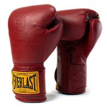 Боксерские перчатки Everlast 1910 Pro Hook and Loop Boxing Gloves Red, 12 oz