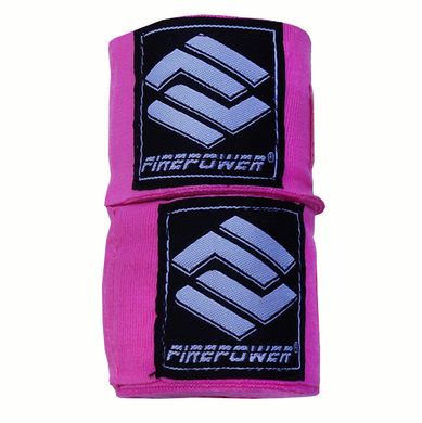 Бинты боксерские эластичные FirePower FPHW3 Розовые, 4,5м, 4,5м
