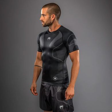Рашгард Venum Nexus Short Sleeve Rashguard Black Silver, Чорний, S