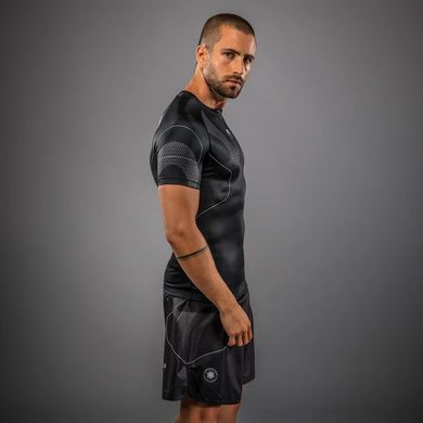 Рашгард Venum Nexus Short Sleeve Rashguard Black Silver, Чорний, S