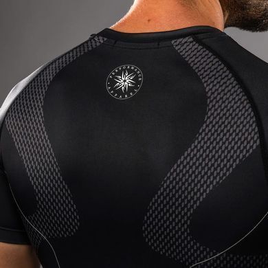 Рашгард Venum Nexus Short Sleeve Rashguard Black Silver, Чорний, S
