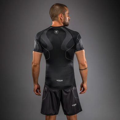 Рашгард Venum Nexus Short Sleeve Rashguard Black Silver, Чорний, S