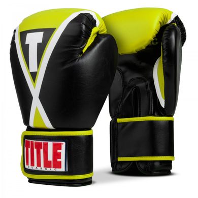 Боксерские перчатки TITLE Classic X-Press Boxing Салатовые, 12oz, 12oz
