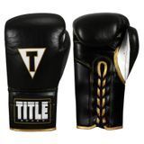 Боксерські рукавички TITLE Boxeo Mexican Leather Lace Training Quatro Чорні 14oz