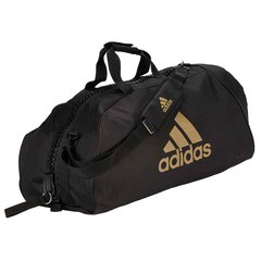 Спортивная сумка Adidas "martial arts" Nylon Черная с золотым, M