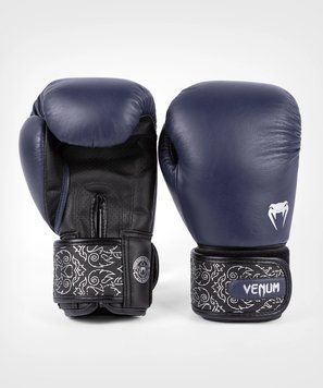 Боксерские перчатки Venum Power 2.0 Boxing Gloves - Navy Blue Black, 16 oz