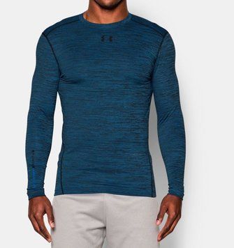 Компрессионная футболка Under Armour ColdGear Armour Twist Crew Long Sleeve, Темно-синий, S
