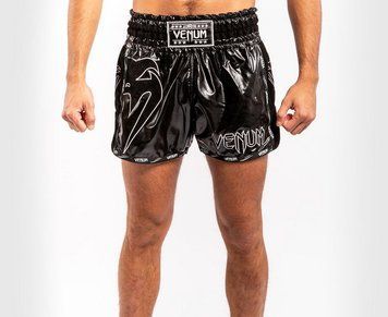Шорты для тайского бокса Venum Giant Infinite Black Black, Черный, M