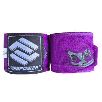 Бинты боксерские эластичные FirePower FPHW7 Purple Cat 4м