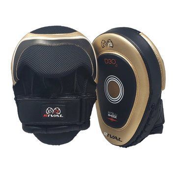 Лапи Rival RPM10 Intelli-Shock Punch Mitts Next Gen Gold Black, Чорний