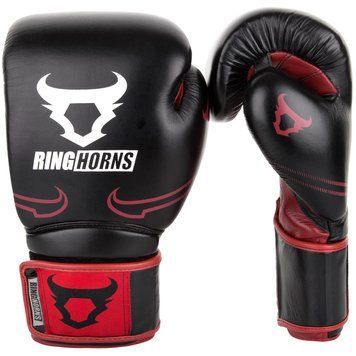 Боксерские перчатки Ringhorns Destroyer Черные с красным 12oz