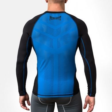 Компресійна футболка Peresvit Air Motion Compression T-shirt Long Sleeve Black Blue, Чорний-Синій, S