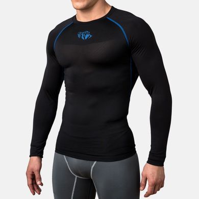 Компресійна футболка Peresvit Air Motion Compression T-shirt Long Sleeve Black Blue, Чорний-Синій, S