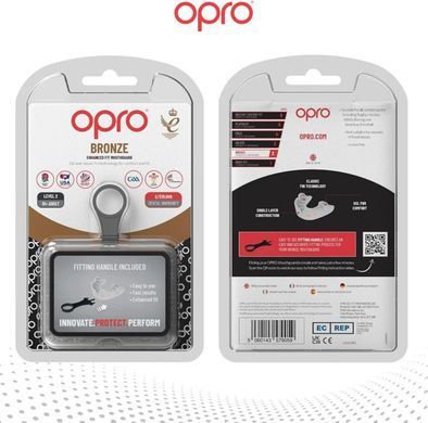 Детская капа OPRO Bronze Level White Mouthguard Youth, Белый