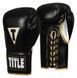 Боксерські рукавички TITLE Boxeo Mexican Leather Lace Training Quatro Чорні 14oz