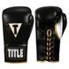 Боксерські рукавички TITLE Boxeo Mexican Leather Lace Training Quatro Чорні 14oz