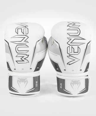 Боксерские перчатки Venum Elite Evo Boxing Gloves - Grey White, 12 oz