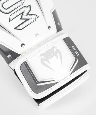 Боксерские перчатки Venum Elite Evo Boxing Gloves - Grey White, 12 oz