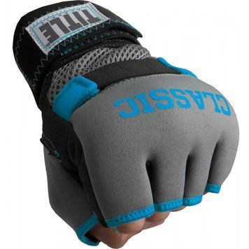 Бинти-рукавички TITLE Boxing Classic Gel-X Wraps Сірі з блакитним S