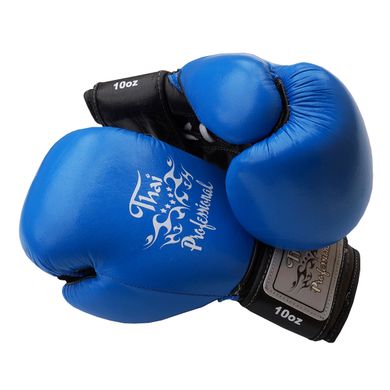 Боксерские перчатки Thai Professional BG5VL Синие, 12oz, 12oz