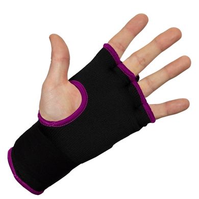 Бинты-перчатки TITLE Boxing ATTACK Nitro Speed Wraps Черные с фиолетовым, M, M