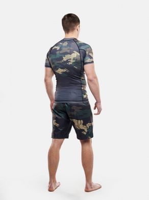 Рашгард Peresvit Grunge Camo Rashguard Short Sleeve, Хакі, S