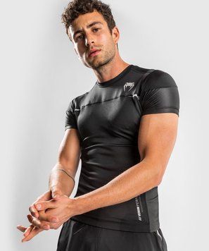 Рашгард Venum tempest 2.0 Rashguard Short Sleeves Black Grey, L