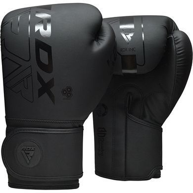 Боксерські рукавиці RDX F6 Kara Training Gloves Matte Black, 16 oz