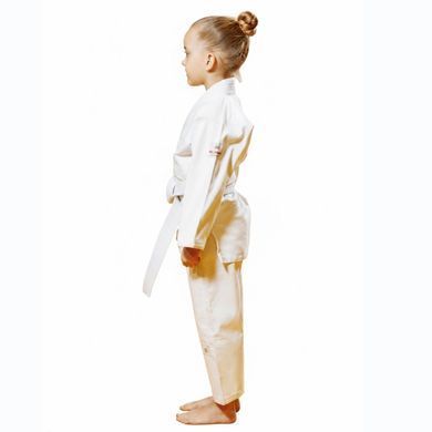 Біле дитяче кімоно для дівчаток, дзюдо, TM BUDOGI серія BEGINNER, зріст 110 см, щільність 350 гр/м.кв.