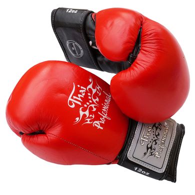 Боксерские перчатки Thai Professional BG5VL Красные, 10oz, 10oz