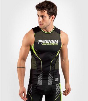 Рашгард-безрукавка Venum Training Camp 3.0 Rashguard Sleeveless, Чорний-Лаймовий, XS