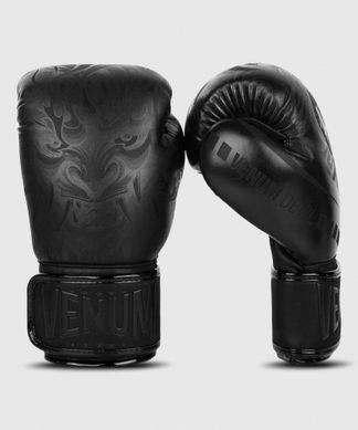 Боксерские перчатки Venum Devil Boxing Gloves Black Black, Черный, 8 oz